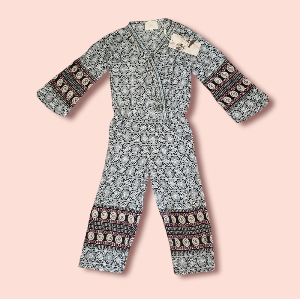 NWT Hannah Banana jumpsuit Boho design Romper size 4